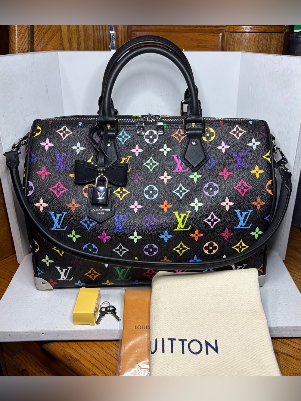 LVxTM Inspired Soft Speedy 30 Monogram Canvas Black Multi